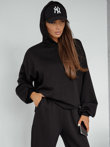Women’s 2-piece Sport Outfit with butter hood Black Bolf 525