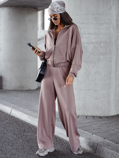 Women’s 2-piece Zip Butter Sport Outfit Cappuccino Bolf 821109