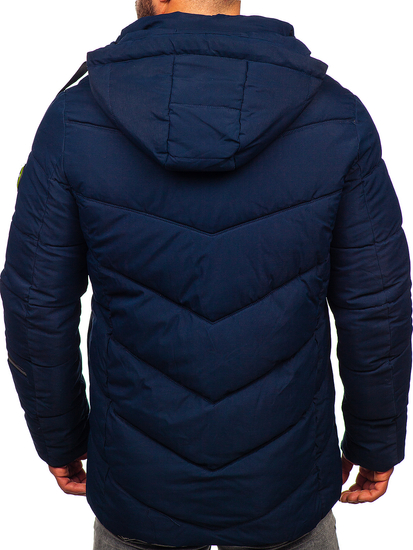 Men's Winter Quilted Jacket Navy Blue Bolf 22M55