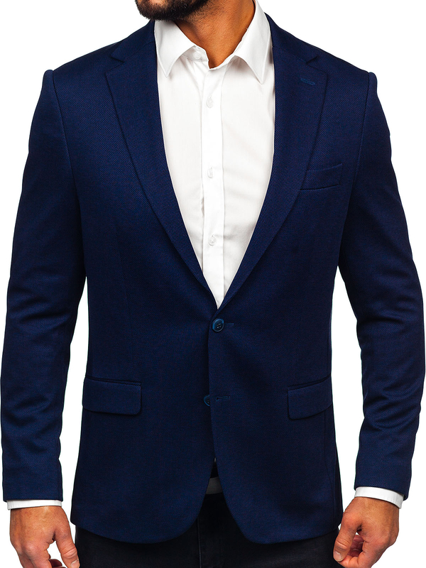 Men’s Casual Blazer Navy blue Bolf 24401