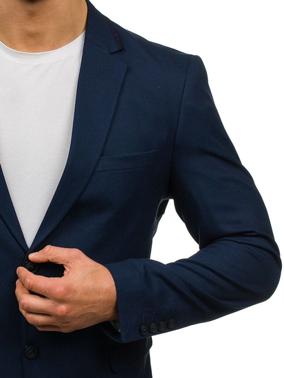Men's Elegant Blazer Navy Blue Bolf 1050