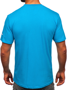 Men's Cotton T-shirt Turquoise Bolf 14731
