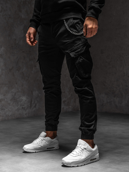 Men's Cargo Joggers Black Bolf SK850