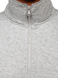 Men's Zip Stand Up Sweatshirt Grey Bolf B002