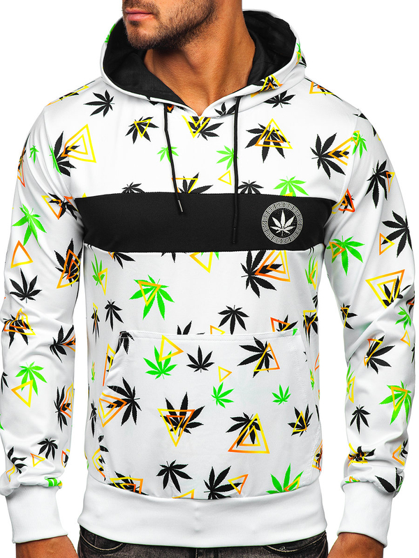 Men's Printed Hoodie White Bolf HM631