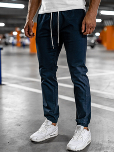 Men's Joggers Dark Navy Blue Bolf 1145