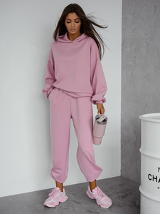 Women’s 2-piece Sport Outfit with butter hood Powder Pink Bolf 525