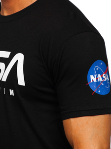 Men's Cotton Printed T-shirt Black Bolf 14401