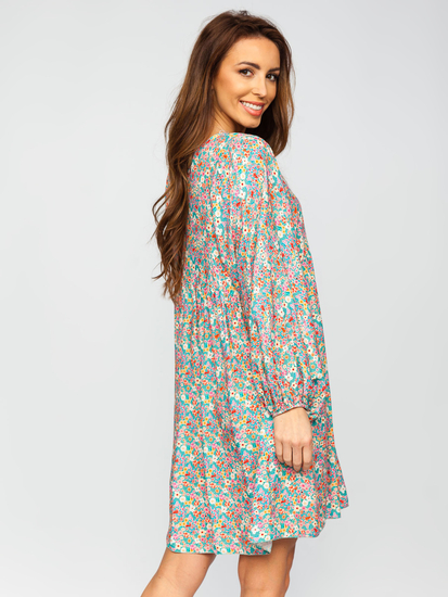 Women's Floral Dress Green Bolf 3019