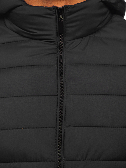 Men's Quilted Lightweight Jacket with hood Graphite Bolf 5M3197