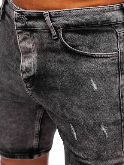 Men's Denim Shorts Black Bolf 0668