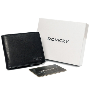 Men's Leather Wallet Black 12229