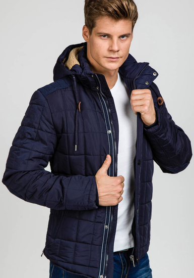 Men's Winter Jacket Navy Blue Bolf 1672