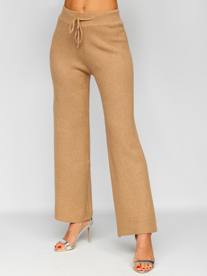 Women's 2-Piece Knitted Tracksuit Camel Bolf J51928AB