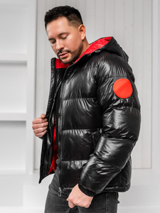 Men's Quilted Winter Jacket Black Bolf 5M3198