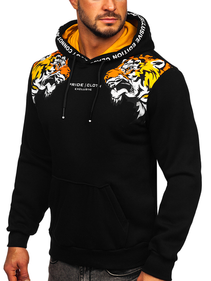 Men's Printed Hoodie Black Bolf 6287