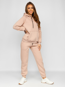 Women's 2-Piece Tracksuit Beige Bolf 5996