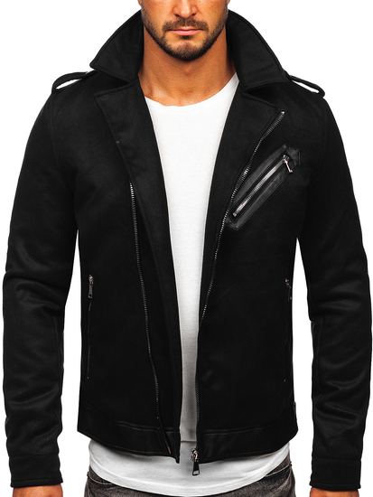 Men's Lightweight Biker Jacket Black 79M15501
