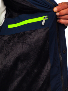 Men's Winter Quilted Jacket Navy Blue Bolf 22M55