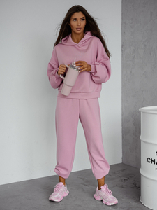 Women’s 2-piece Sport Outfit with butter hood Powder Pink Bolf 525