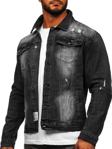 Men's Denim Jacket Black Bolf MJ511G