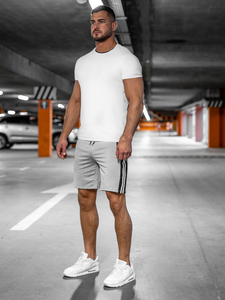 Men's Sweat Shorts Grey Bolf 68005
