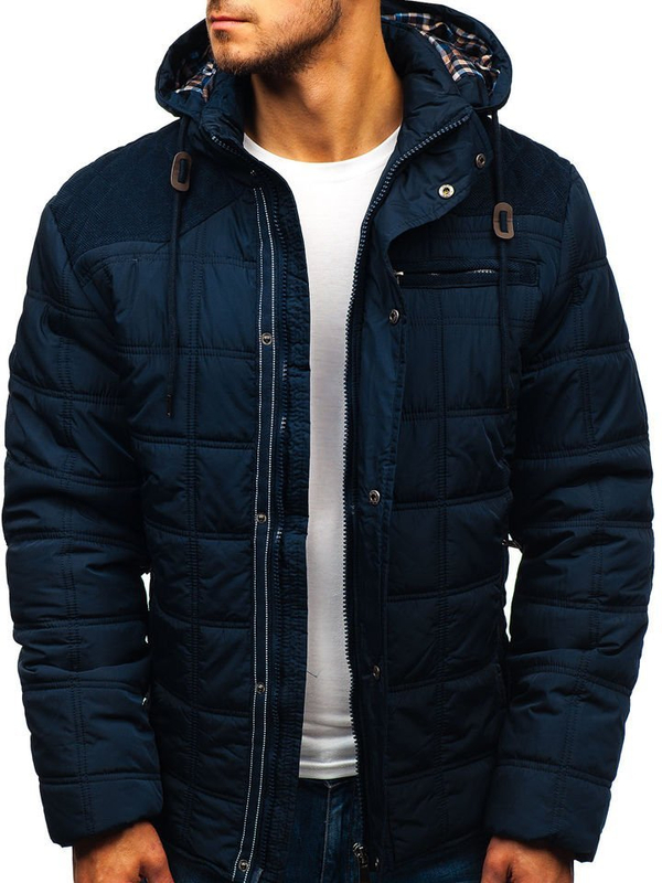 Men's Winter Jacket Navy Blue Bolf 1820