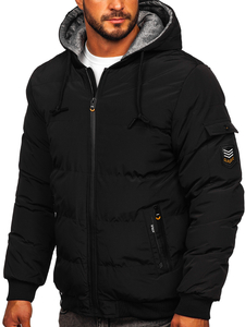 Men's Quilted Winter Jacket Black Bolf 7408