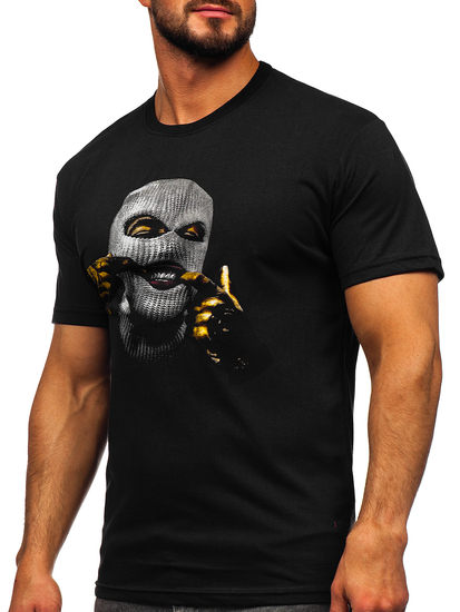 Men's Printed T-shirt Black Bolf 142172