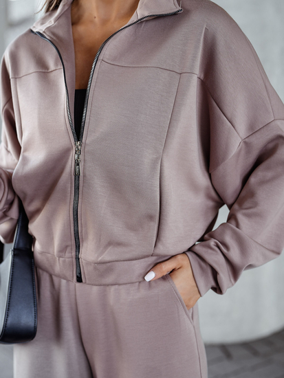 Women’s 2-piece Zip Butter Sport Outfit Cappuccino Bolf 821109