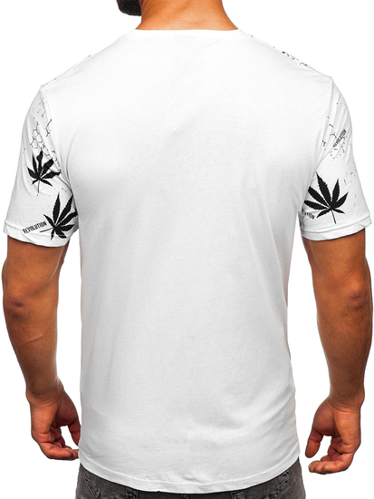 Men's Cotton Printed T-shirt White Bolf 14744