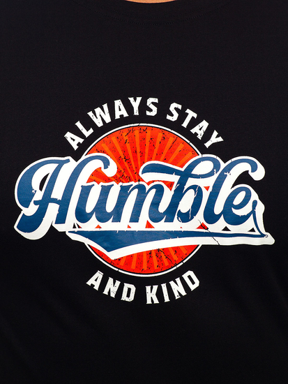 Men's Cotton Printed T-shirt Black Bolf MPO3531