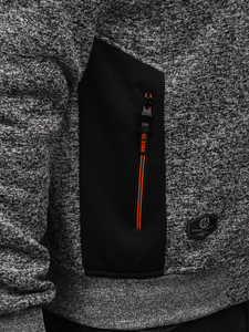 Men's Lightweight Jacket with stand up collar Anthracite Bolf TC1232