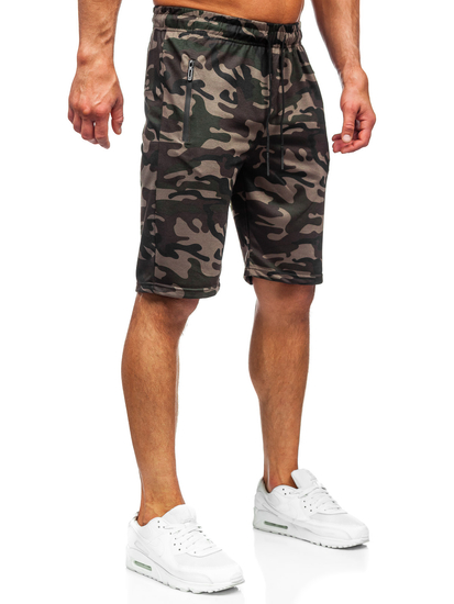 Men's Camo Shorts Dark Green Bolf JX862