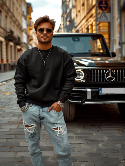 Men's Sweatshirt Black Bolf BO-01