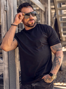 Men's Basic Cotton T-shirt Black Bolf 192397B