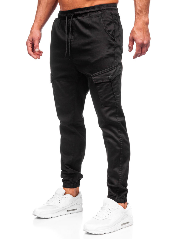 Men's Cargo Joggers Black Bolf 384