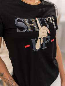 Women's Printed T-shirt Black Bolf 95T2501