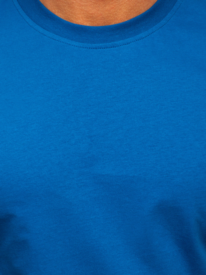 Men's Basic Cotton T-shirt Blue Bolf 192397