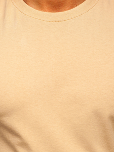 Men's Basic Cotton T-shirt Beige Bolf 192397