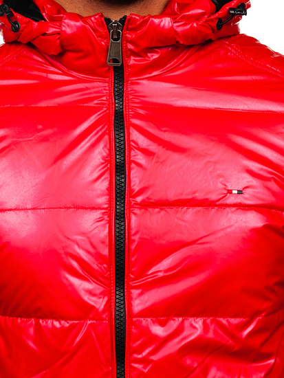 Men's Lightweight Quilted Sport Jacket Red Bolf 2143