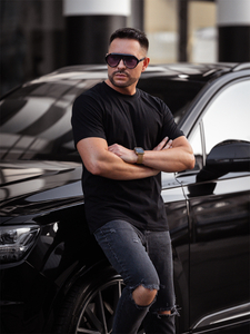 Men's Basic Cotton T-shirt Black Bolf 14291