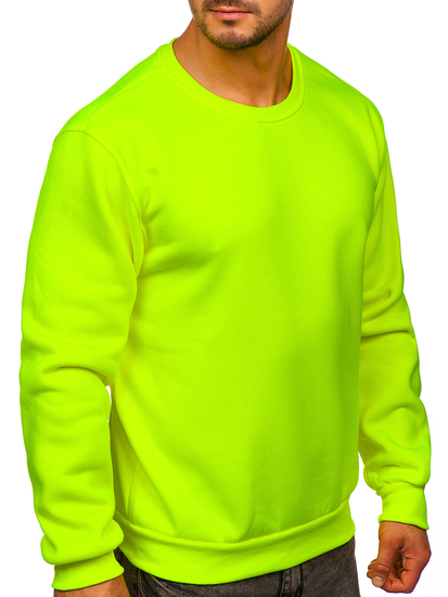 Men's Thick Sweatshirt Yellow-Neon Bolf 2001