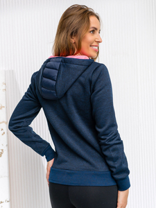 Women's Lightweight Jacket with hood Navy blue Bolf KSW4001A1