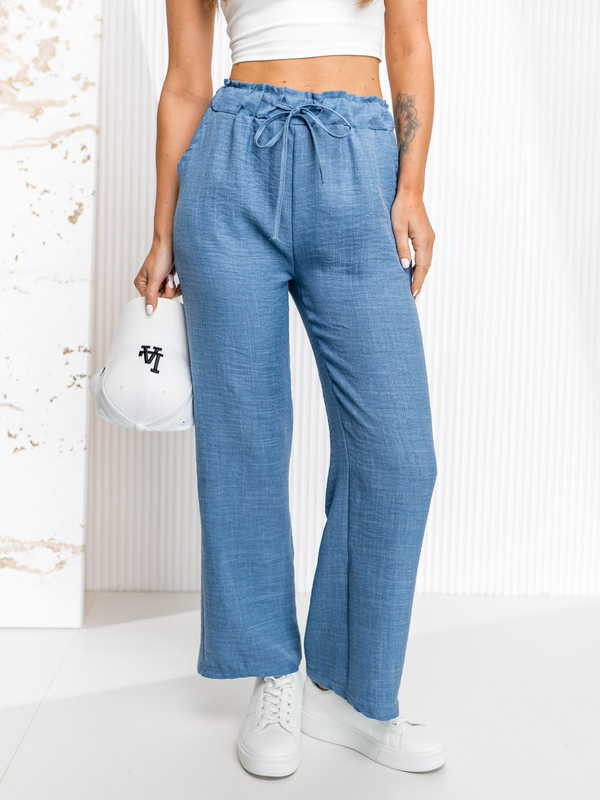 Women’s Wide Leg Pants Sky Blue Bolf W7966