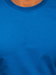 Men's Basic Cotton T-shirt Blue Bolf 192397