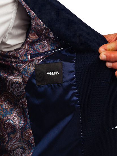 Men’s Elegant Suit Jacket Navy blue Bolf 02