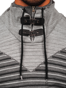 Men's Stand Up Sweater Grey Bolf 1008