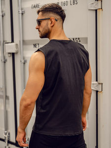 Men’s Printed Tank Top Black Bolf 14828A