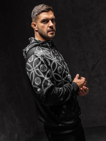 Men's Zip Hoodie Black Bolf 27B8122A1